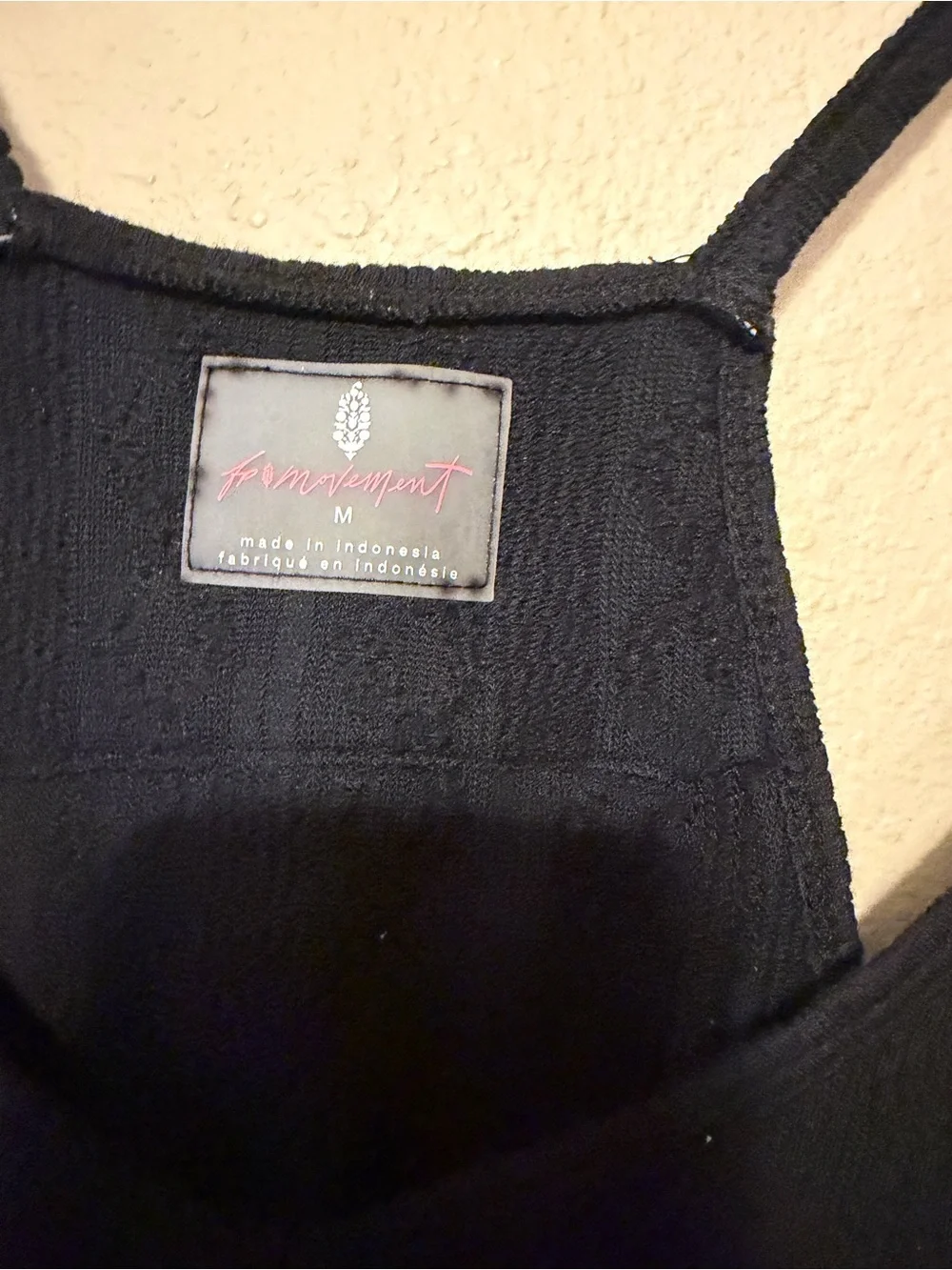 Free People Movement Black Hot Shot Cable Onesie